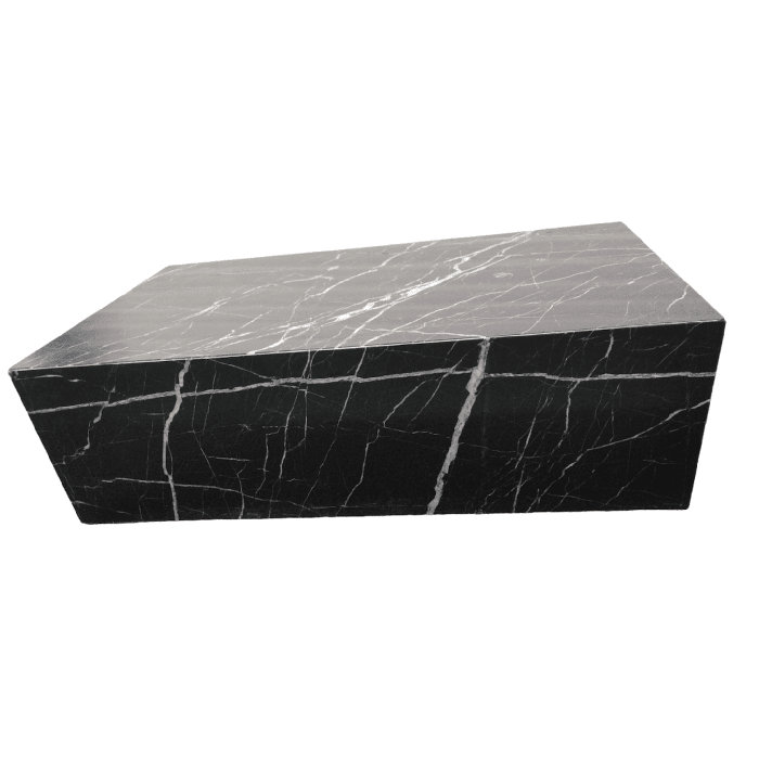 BETACH Genuine Marble Block Coffee Table Black Marble & Reviews Wayfair